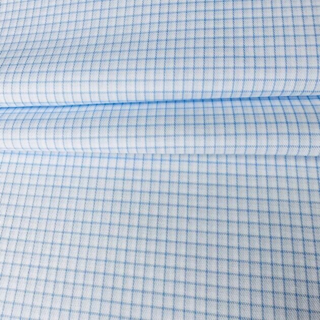 قطن بيجامات ياباني- سماوي مربعات